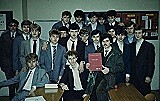 Stužková slávnosť  4.Na trieda  SOUs v Trenčíne v roku  1987