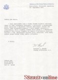  Odpoveď ambasády  USA v Slovenskej republike na môj list k udalostiam  11. septembra  2001.