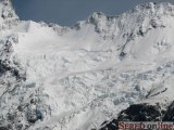  Lavínová stena pod Mt. Cook-om